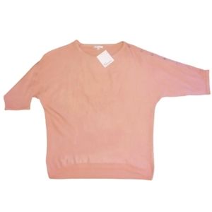 NWT 89th & Madison Mohave Pink Sweater with Button Detail Women's size XL